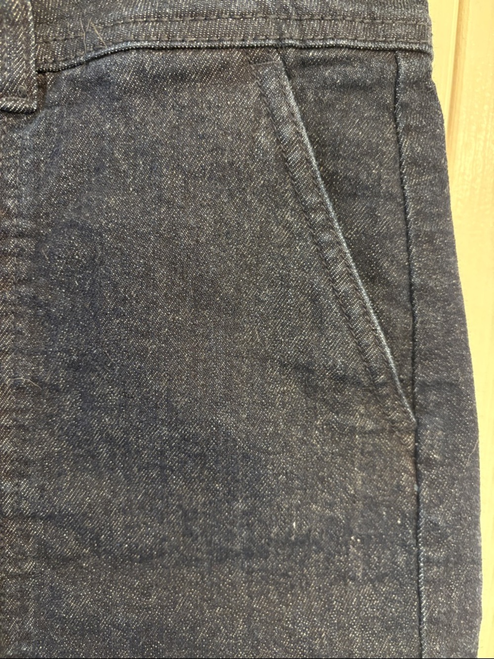 INC Classic High-Rise Dark Rinse Denim Shorts - Picture 4 of 8